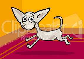 running chihuahua cartoon illustration