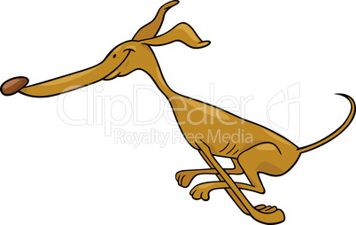 running greyhound cartoon illustration