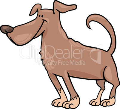 funny dog cartoon illustration