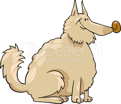 spitz dog cartoon illustration