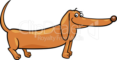 dachshund dog cartoon illustration