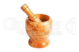 Wooden mortar for pounding spices