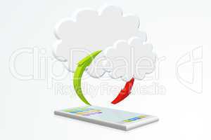 Mobile Cloud Technologie Illustration