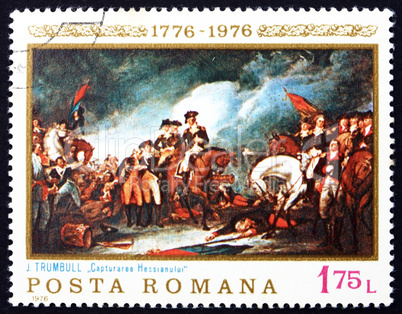 Postage stamp Romania 1976 The Capture of the Hessians