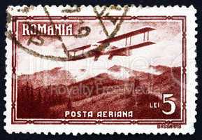 Postage stamp Romania 1931 Biplane