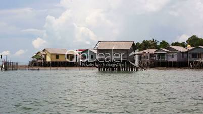 wooden houses in Penyengat island