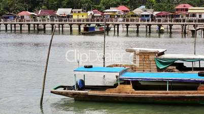 wooden houses in Penyengat island