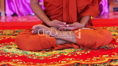 buddhist monk in temple