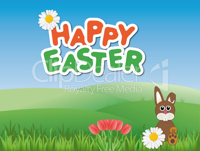 Colorful Happy Easter card