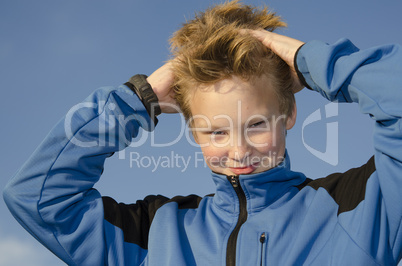 Funny guy with spiky hair