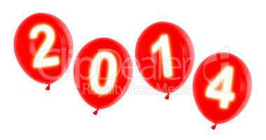 year 2014 balloons
