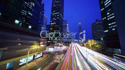 Road in Hongkong. Timelapse