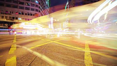 Road in Hongkong. Timelapse