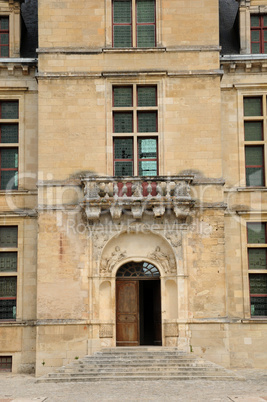 France, the renaissance castle of Cadillac in Gironde