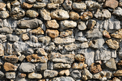 France, detail of a stone wall