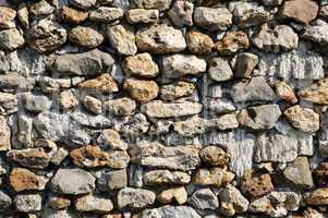 France, detail of a stone wall
