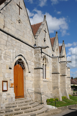 France, the historical church of Fourges in Eure