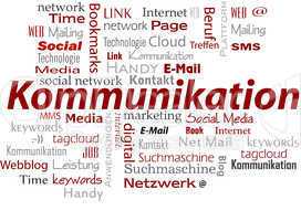 Kommunikation cloud Wörter