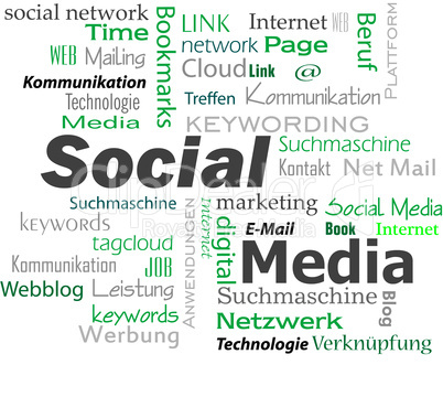 social media cloud Wörter