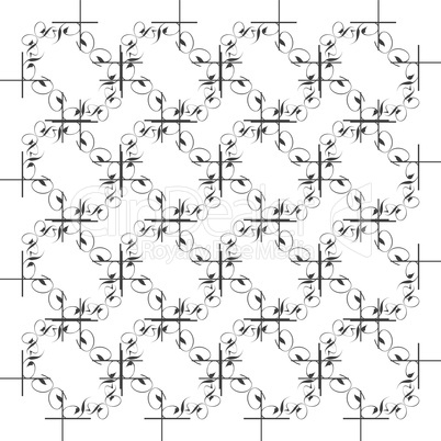 Seamless monochrome geometric ornament