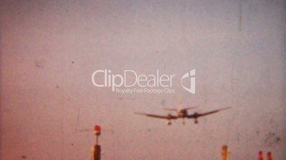 Airplane Landing 1958-Vintage 8mm film