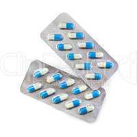 Capsules blue in two packs