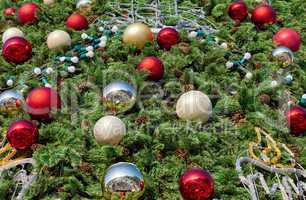 Decorations of Christmas tree