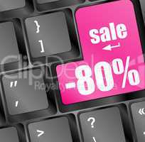 sale concept sign on computer key