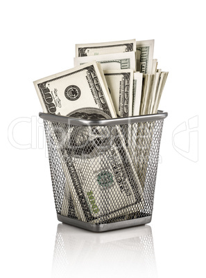 Money in a basket