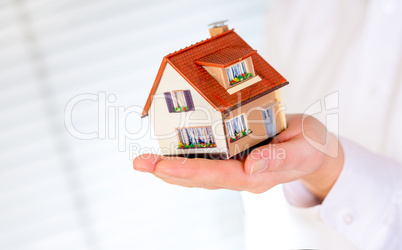 house in human hands