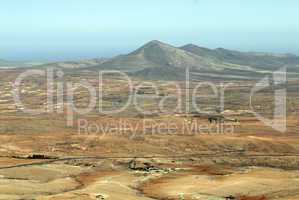 Fuerteventura; Gebirge Pajara-Betancuria; Berge; Blick auf Meer