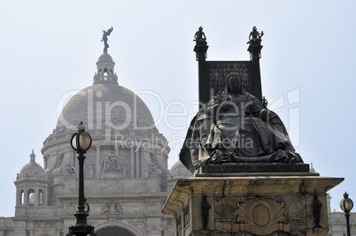 Indien, Kalkutta, Victoria Memorial; Queen Victoria Statue