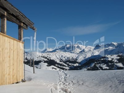 Winter Scene Near Gstaad