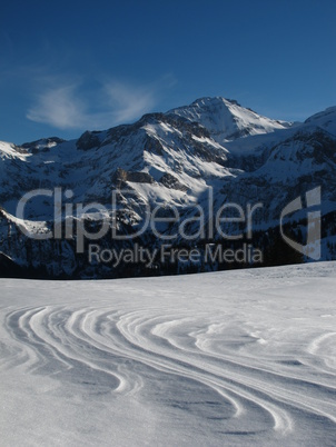 Mountain And Snow Dunes