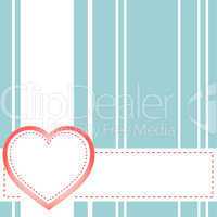 Heart from paper Valentines day card background