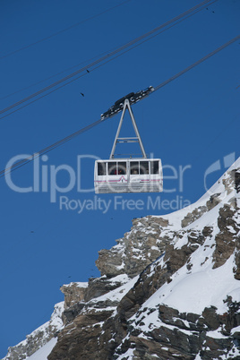 cableway to the Plateau Rosa