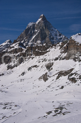 ski slopes under the Matterhorn