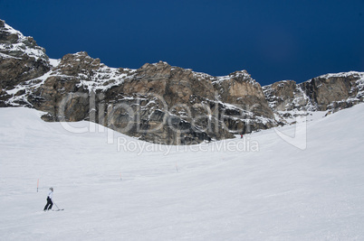 skiing under the Matterhorn