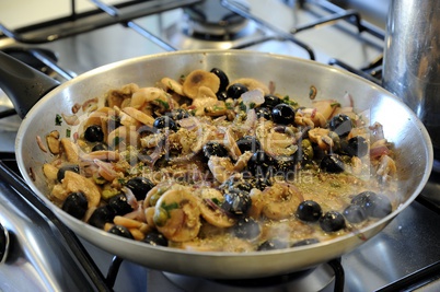 roasted mushrooms with onion