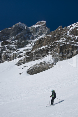 skiing under the Matterhorn