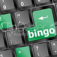 bingo words key button on the keyboard
