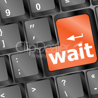 Button wait computer keyboard icon