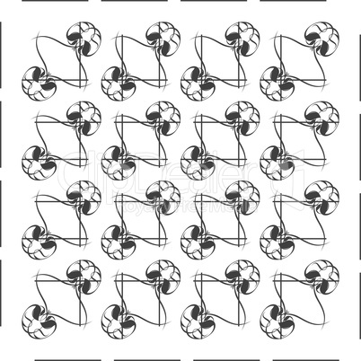 Abstract seamless monochrome pattern