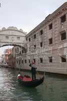 Gondolier under the Bridge of Sighs