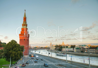 Panoramic overview of downtown Moscow