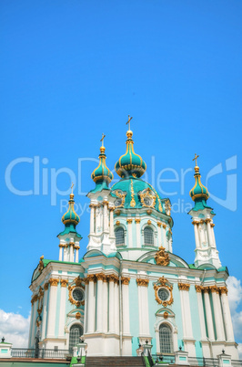 Saint Andrew church in Kiev, Ukraine
