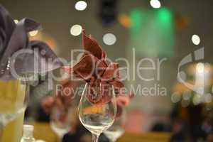 Banquet wedding table setting