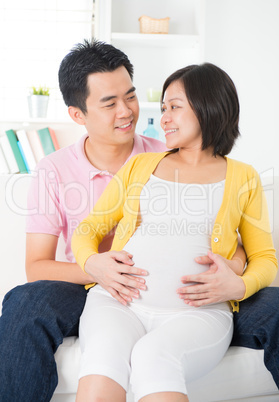 Asian Chinese couple.