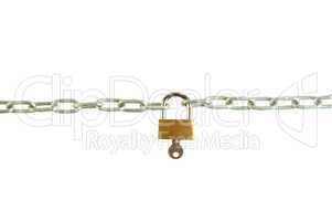 Chain lock with a key