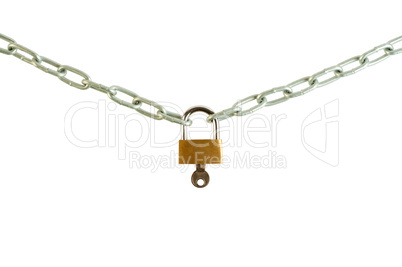 Chain lock with a key